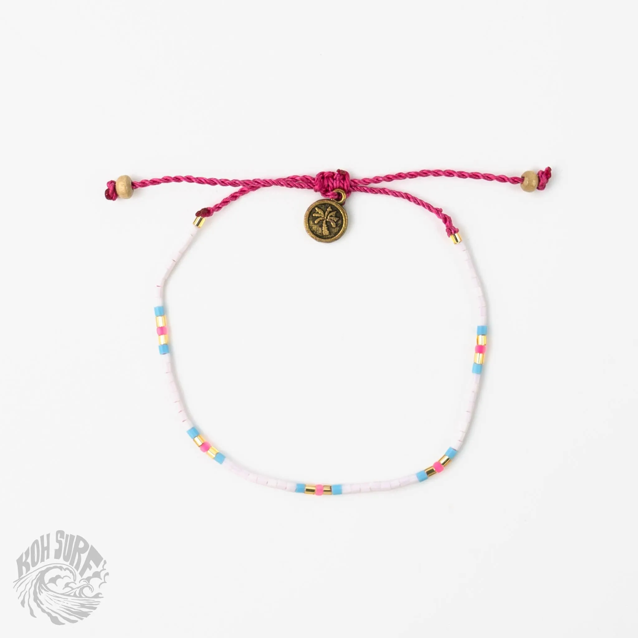 Pineapple Island -  Alila Dainty Beaded Bracelet, Surf Jewelry by Koh Surf: Blue Tones