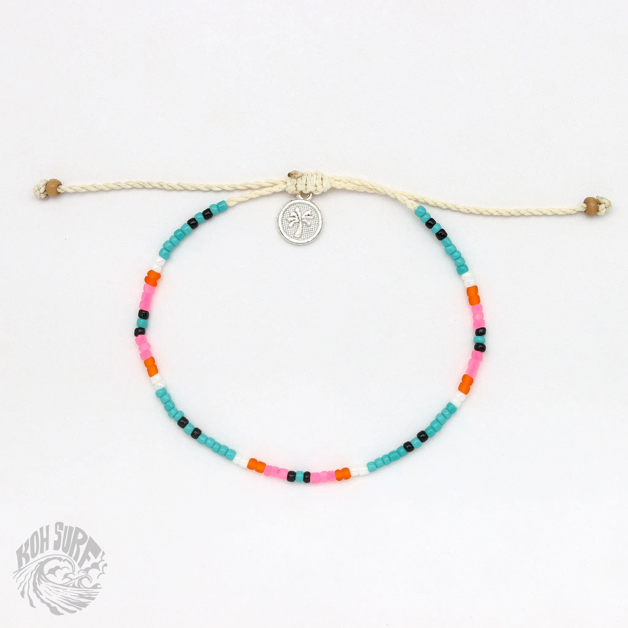 Pineapple Island -  Alila Dainty Beaded Bracelet, Surf Jewelry by Koh Surf: Blue Tones