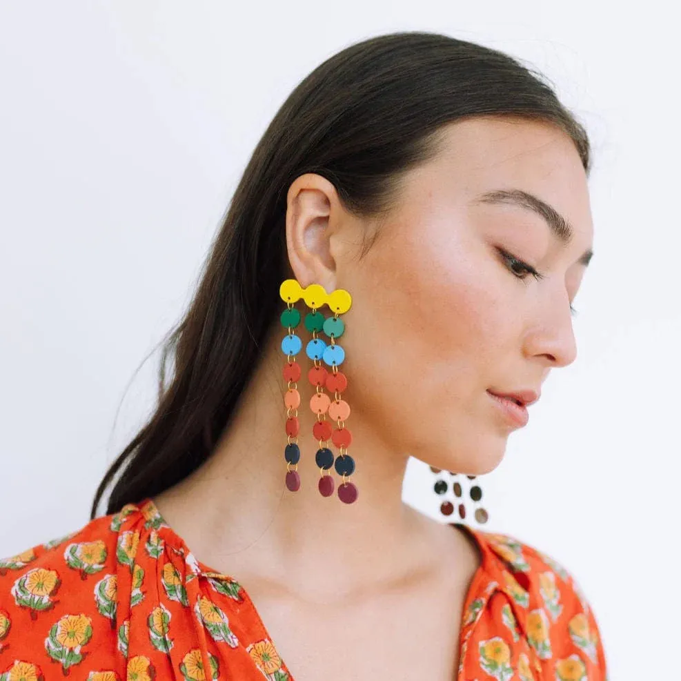 Rainbow Cascade Earrings