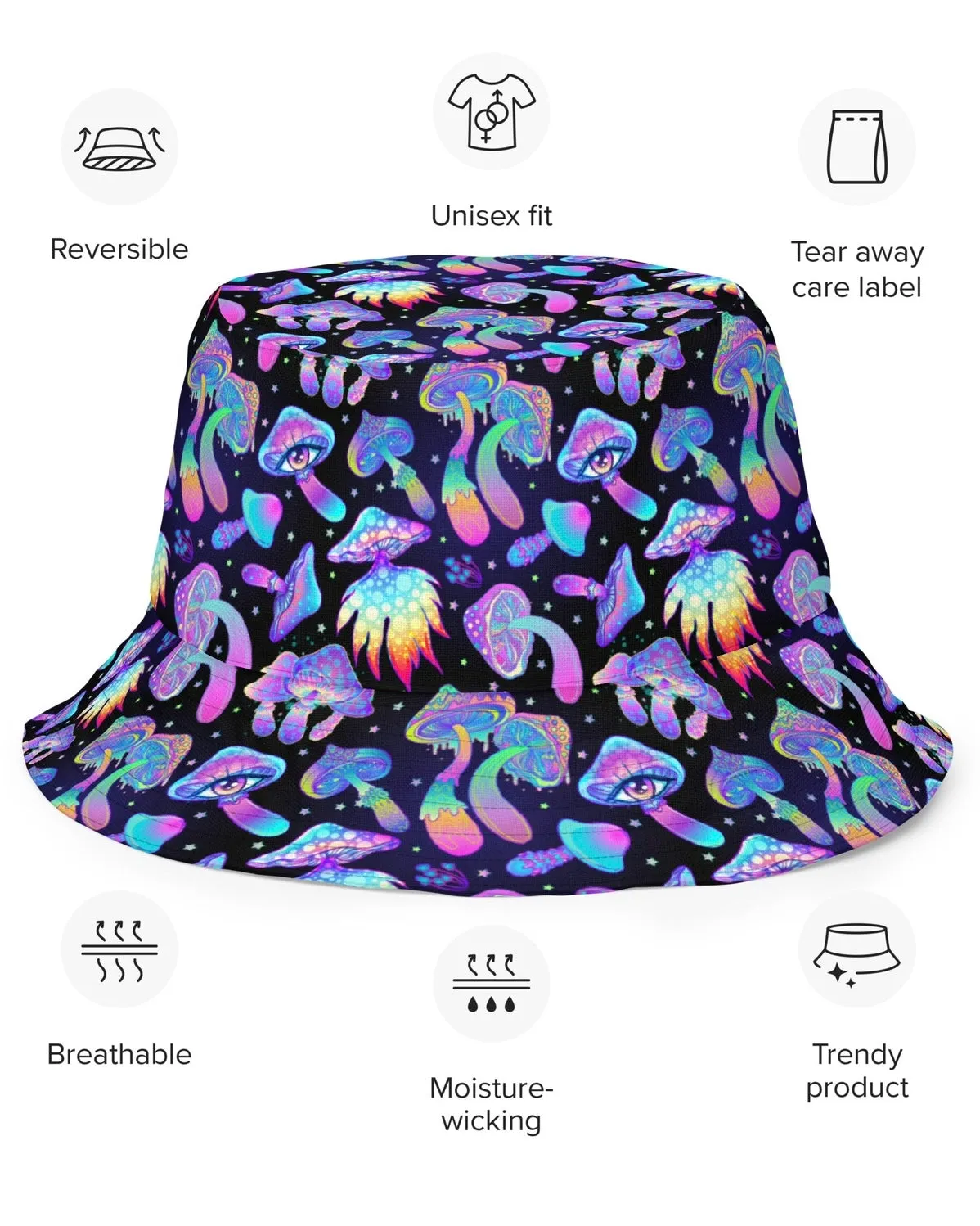 Shroomin Reversible Bucket Hat