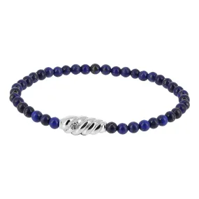 Silver 925 - Bracelet KNOT CAPUCIN Lazuli SI