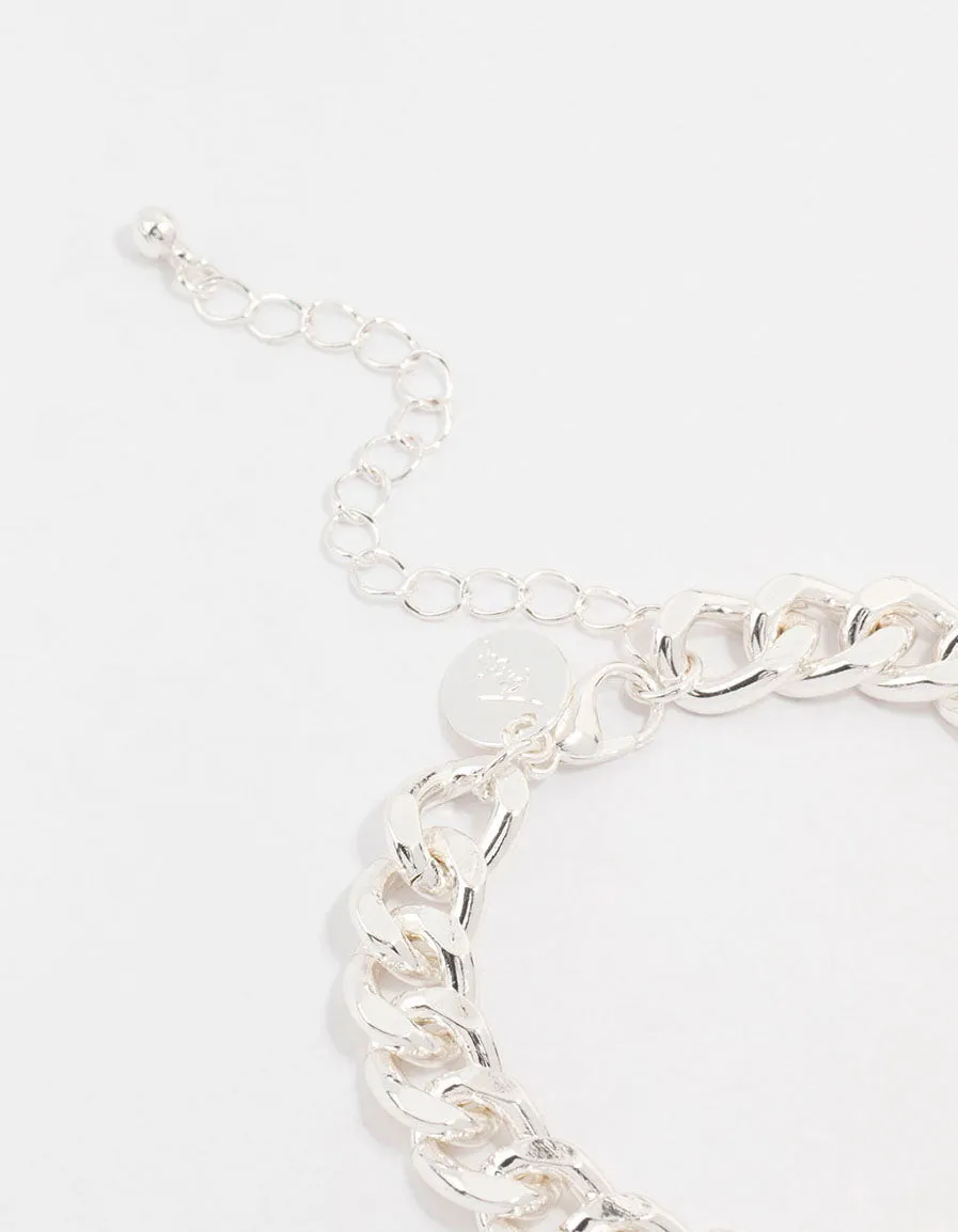 Silver Plated Link Chain Bracelet