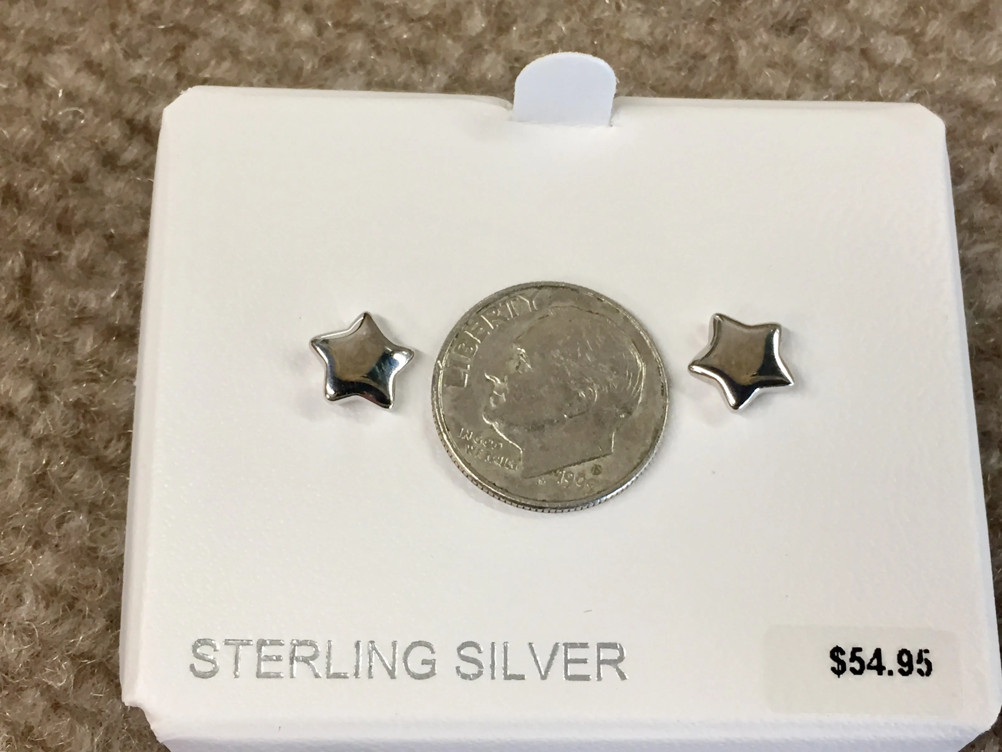 Silver Star Earrings