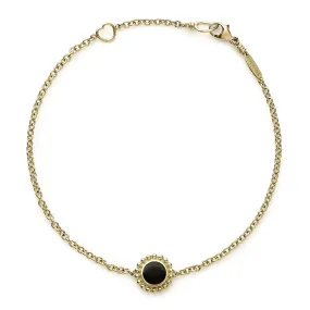 Single Station Round Onyx Bracelet