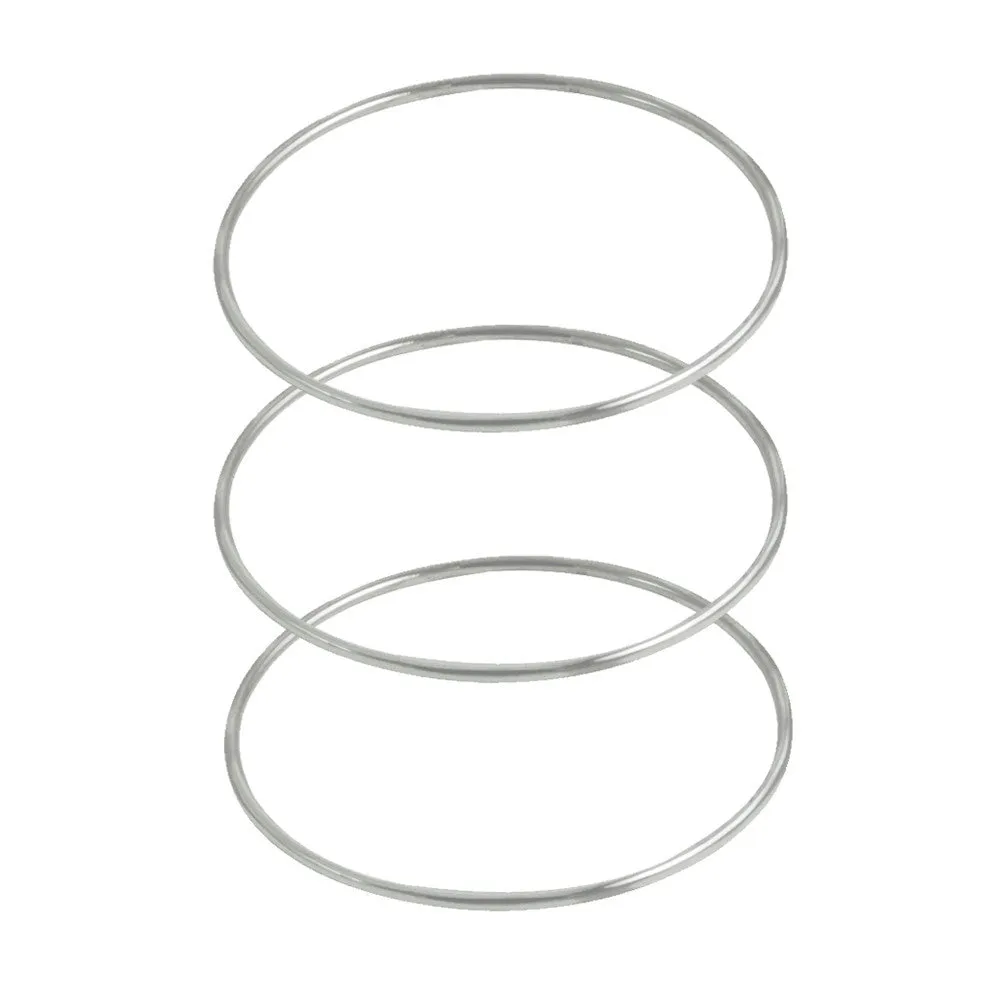 Slim Sterling Silver Bangle Bracelet Set of 3