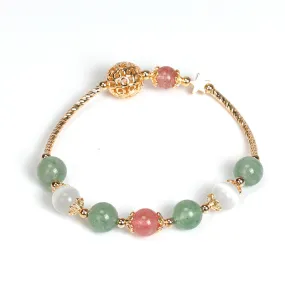 Sparkling Crystal and Opal Best Friend Bracelet with Moonlight Stone