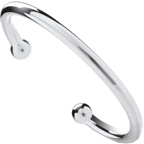 Sterling Silver 6mm Gents Torque Bangle