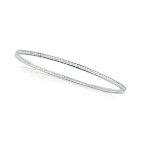 Sterling Silver Cubic Zirconia Bangle