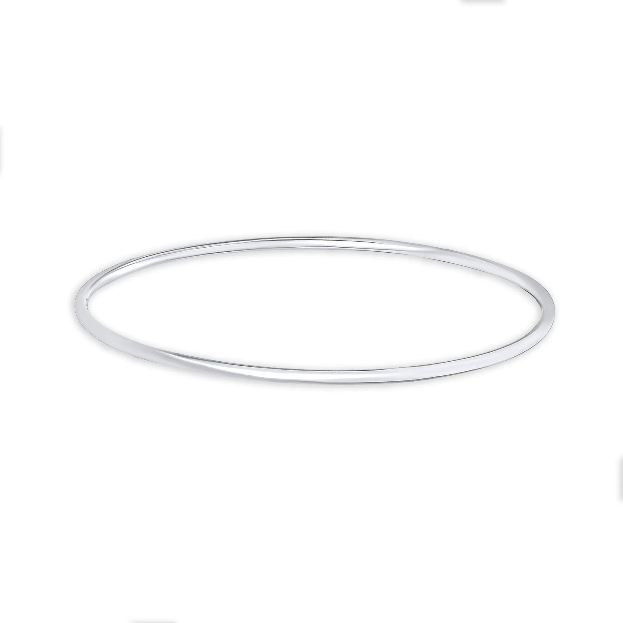 Sterling Silver Solid Round 2mm Bangle