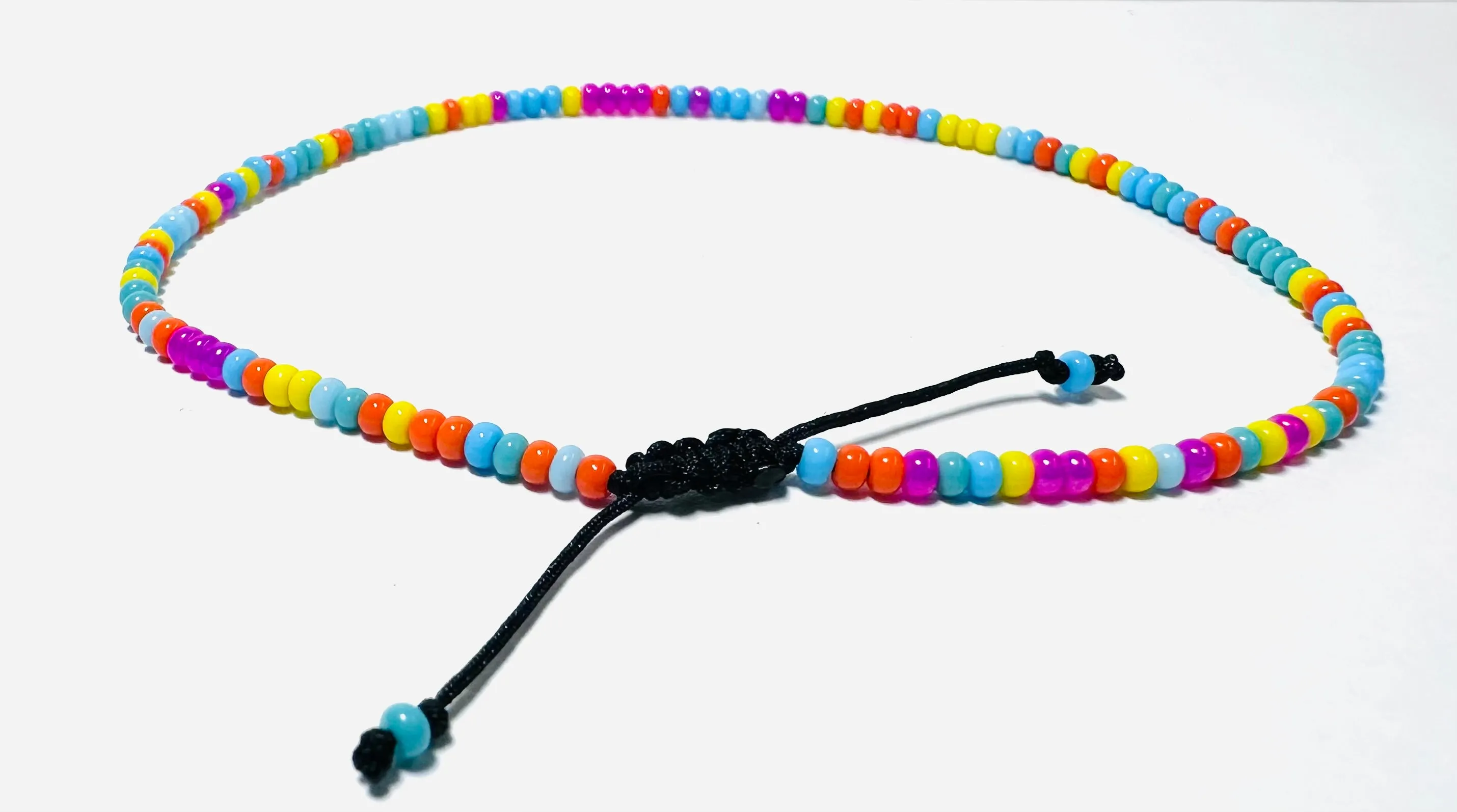 Summer Vibe Beaded Bracelet / Colorful Adjustable Bracelet