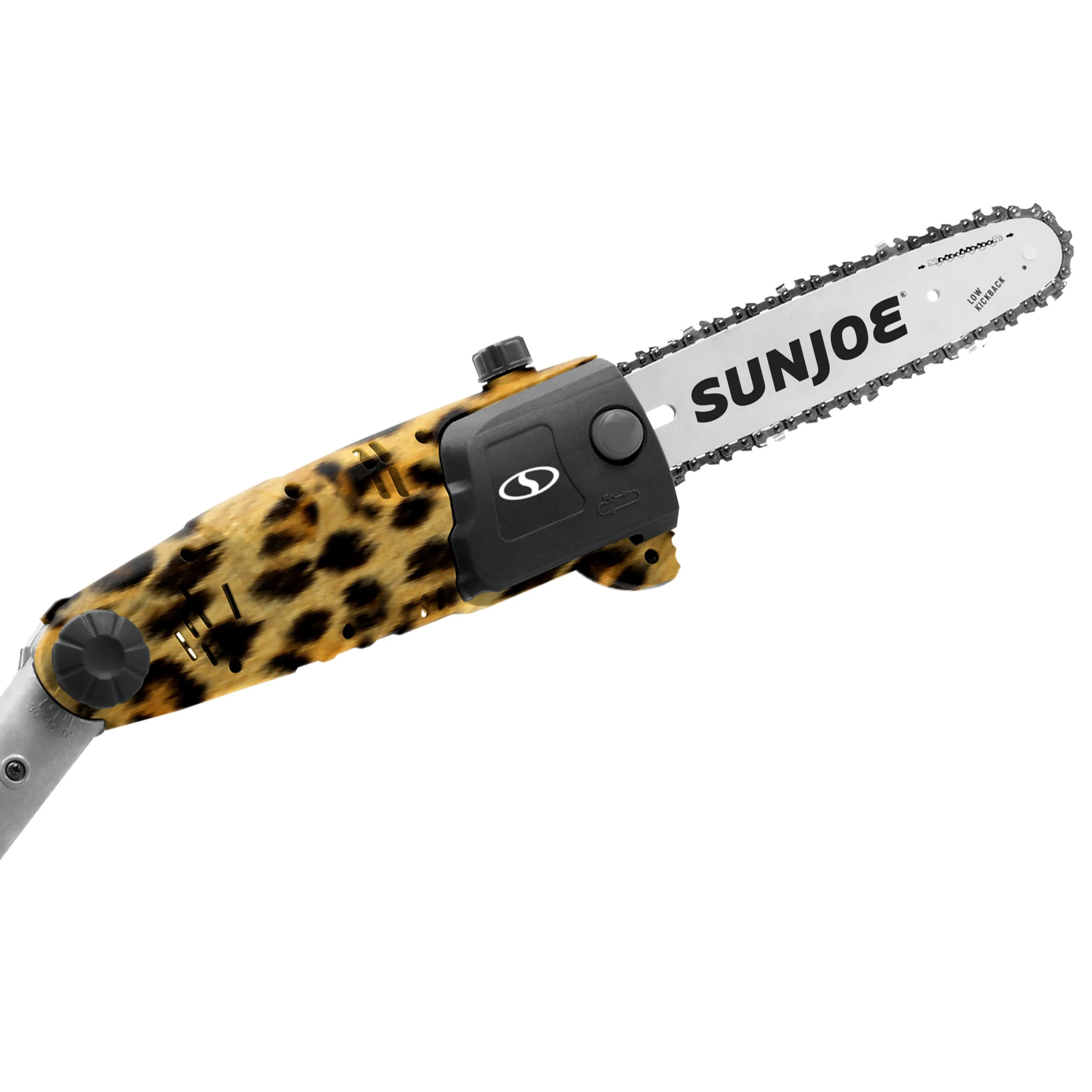 Sun Joe SWJ803E-LPD Electric Multi-Angle Pole Chain Saw | 10 inch | 8.0 Amp (Leopard)