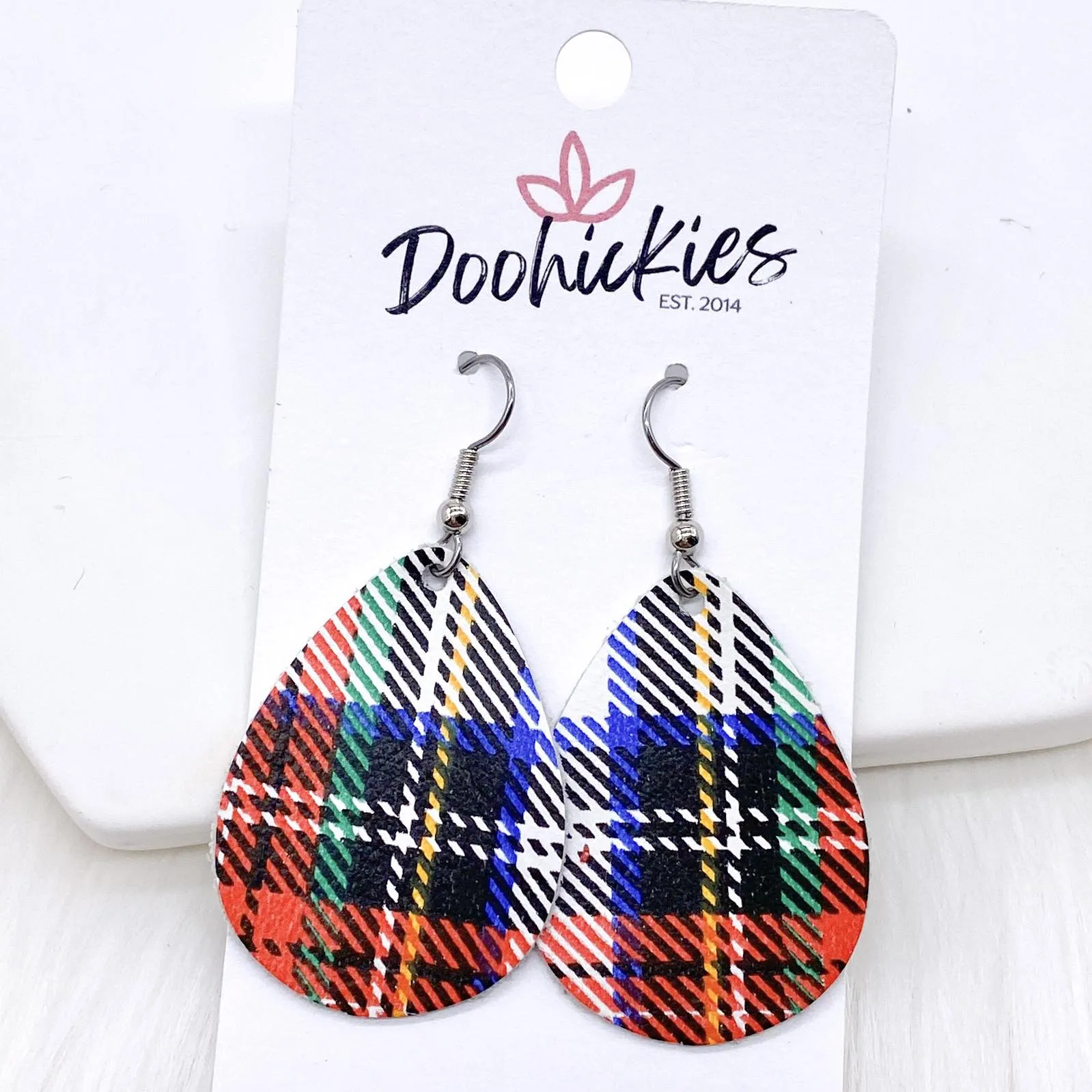 Tartan Plaid - Christmas Itty Bitty Earrings