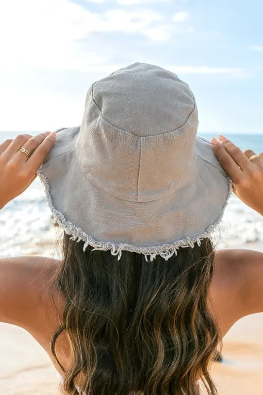 TEEK - Frayed Edge Canvas Bucket Hat