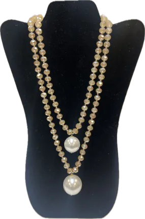 The Betty Necklace- Champagne W/ Pearl