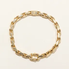 'Tiffany & Co' Tiffany 1837 Makers Narrow Chain Bracelet in 18k Gold | 8" |