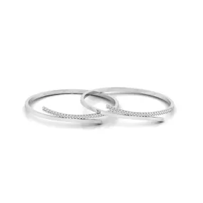 Twisted Serenity Sterling Silver Bangle