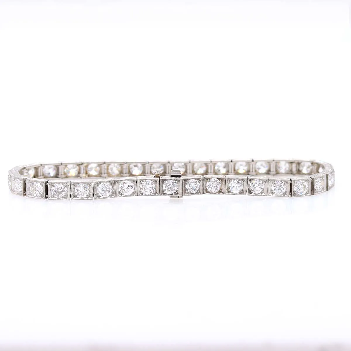 Vintage 1920s Platinum and Diamond Line Bracelet #VB240924-2