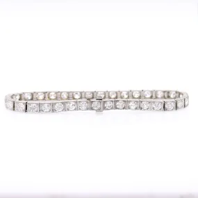 Vintage 1920s Platinum and Diamond Line Bracelet #VB240924-2