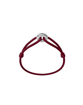 Wecord Silver Soho Cord Bracelet - Burgundy