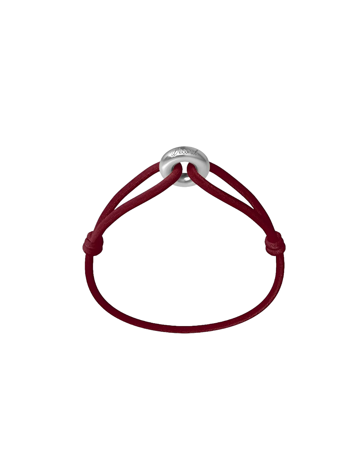 Wecord Silver Soho Cord Bracelet - Burgundy