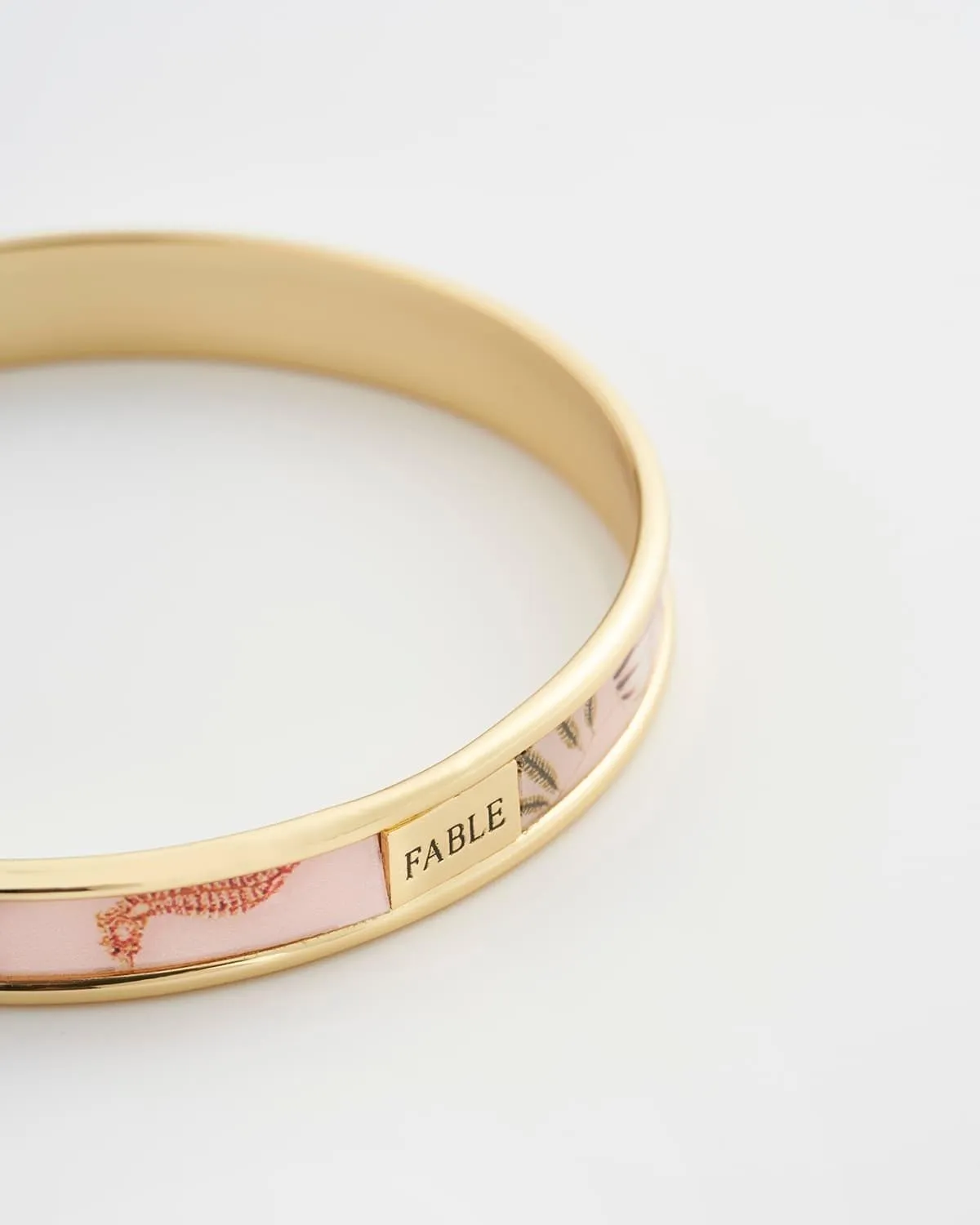 Whispering Sands Gold Plated Printed Bangle - Pink