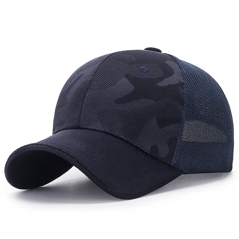 Women Men Mesh Baseball Cap Female Male Breathable Comfortable Sun Hat Spring Summer Camouflage Snapback Cap Hat